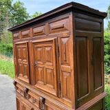 Meuble cabinet louis xiii double corps armoire renaissance ancien