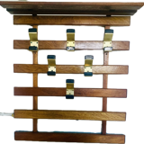 Vintage wall coat rack hooks circa