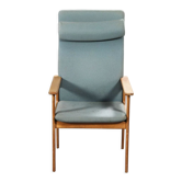 Fauteuil à haut dossier, chêne