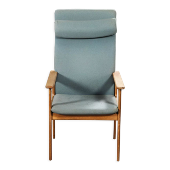 Fauteuil à haut dossier, chêne