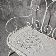 Salon de jardin ancien en fer forgé, début du XXe siècle
