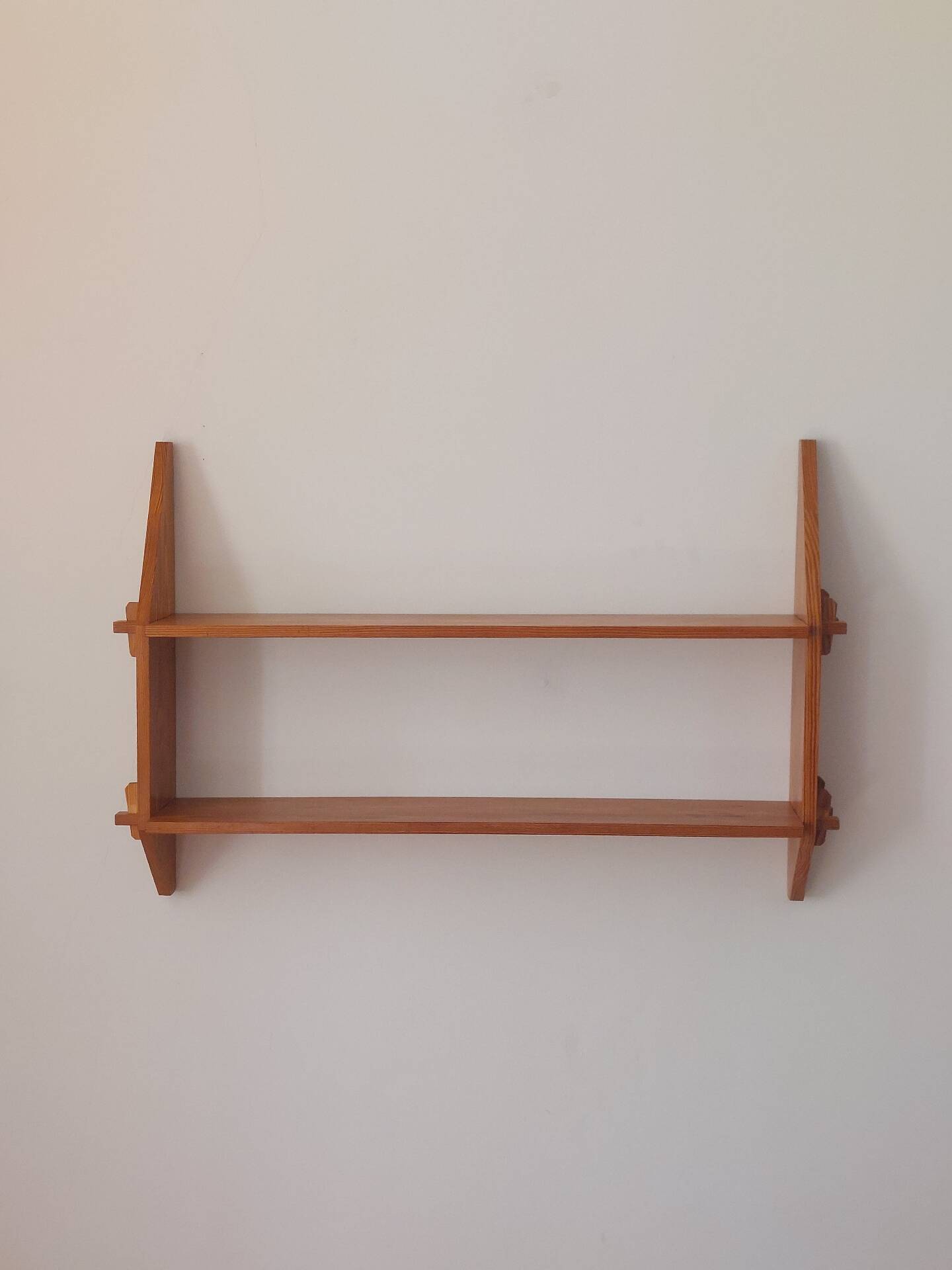 Vintage mid century brutalist pinecwall shelf