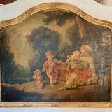 TRUMEAU Louis XVI, Large Model, in gilded wood from the 19th century