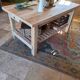 Solid raw oak table/island type "butcher's block" 180x105