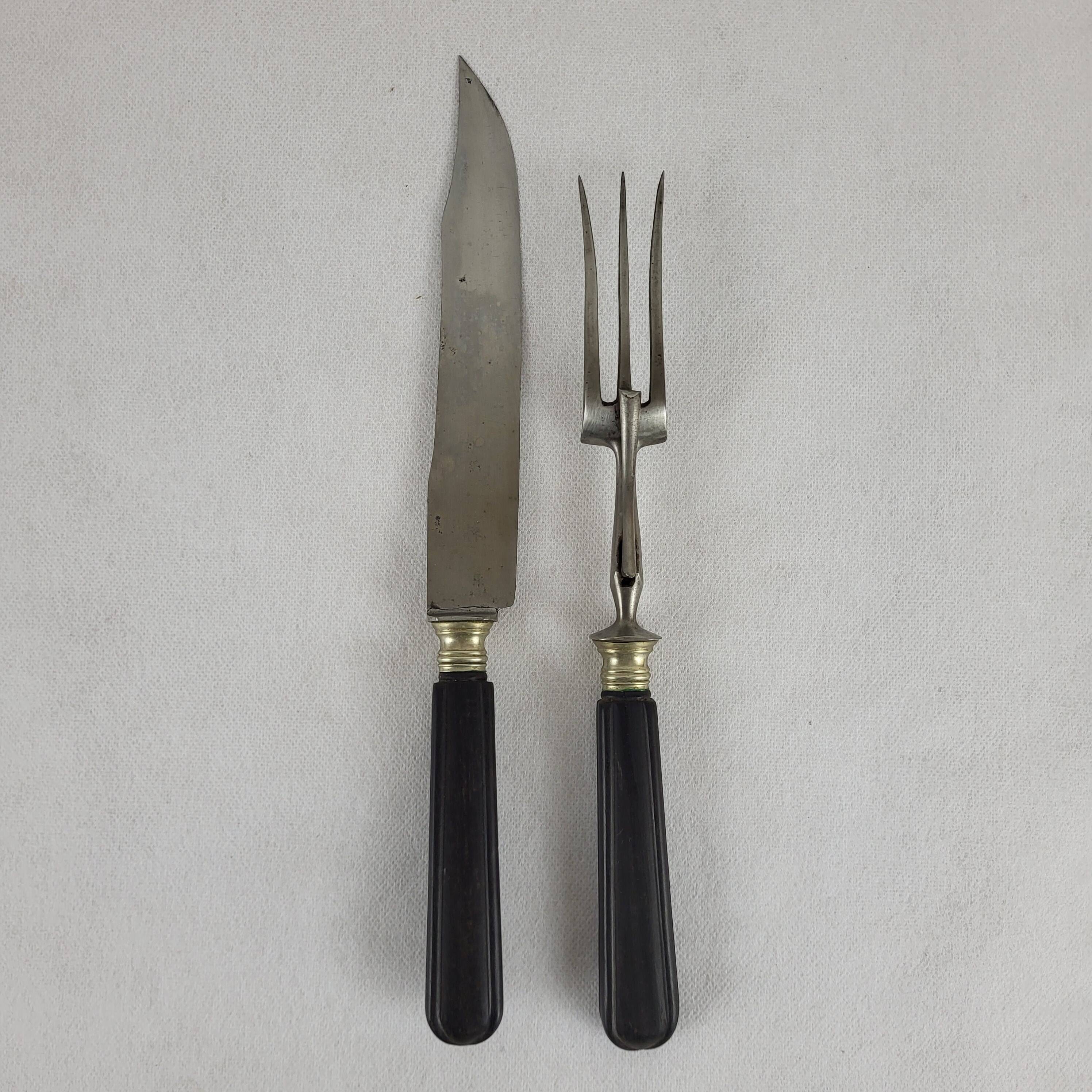 Ebony leg of lamb cutlery with steel blade