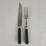 Ebony leg of lamb cutlery with steel blade