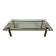 Table basse italienne vintage 80'S en laiton et fer