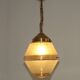 Art Deco ceiling light in yellow and gold glass and brass, France