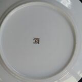 6 porcelain hollow plates, signed LJ & cie