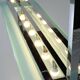 Large suspended chandelier, glass ceiling light, Italy 1970s.