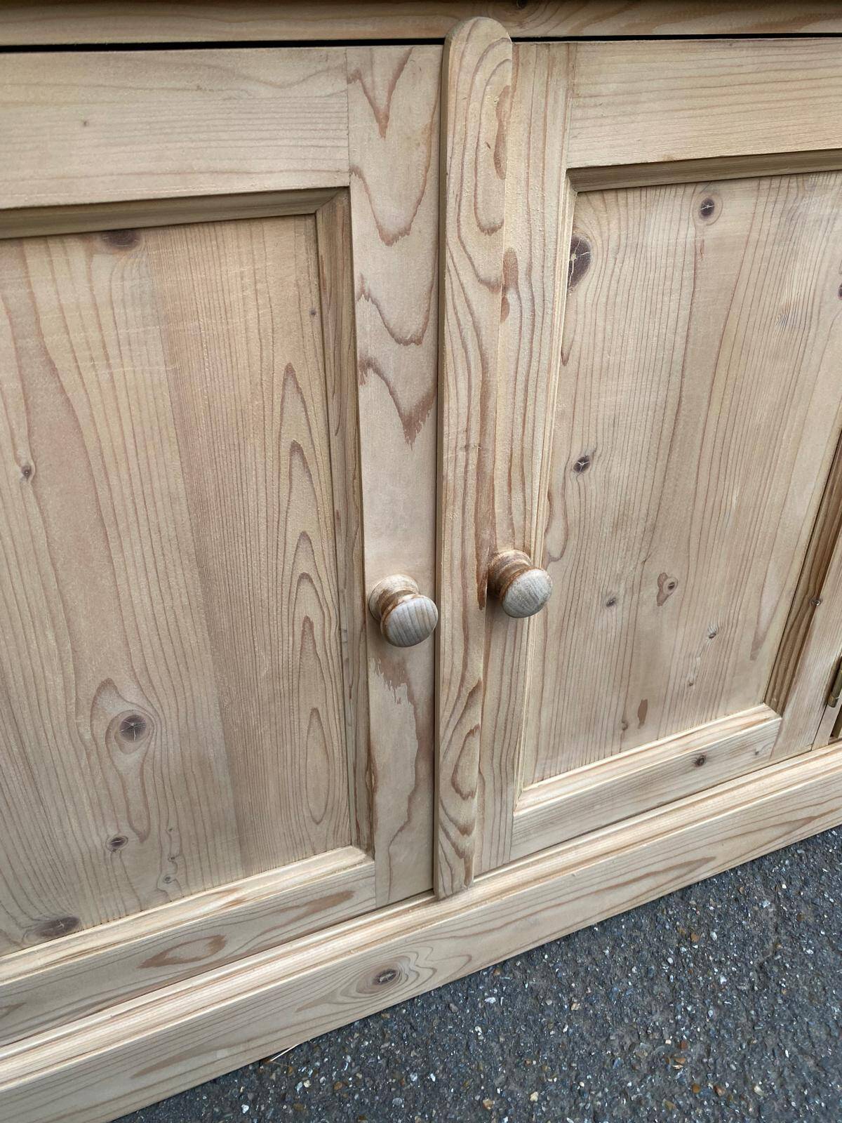Buffet commode anglaise Interior's rénovée en bois massif 1980