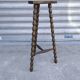 Turned wooden tripod stool