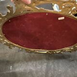 Golden oval mirror 83 x 54 cm