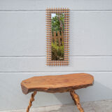Miroir rotin vintage 33x80cm
