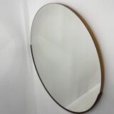 Mid-century Round Wall Mirror, Czechoslovakia, 1970's