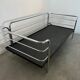 Old vintage leather and tubular metal sofa, design 70s