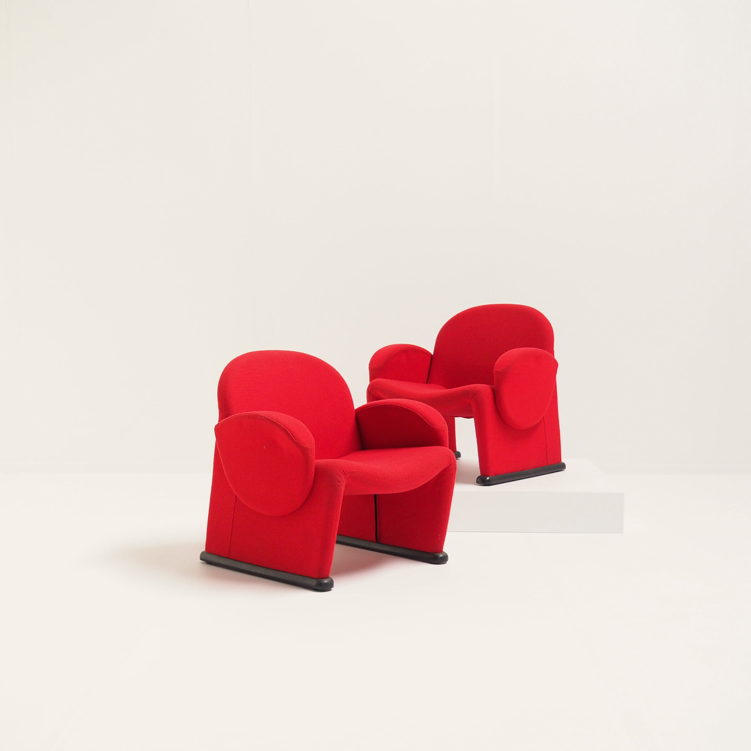 Funky red chairs from the 1970