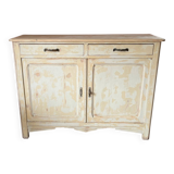 Parisian buffet with white beige patina