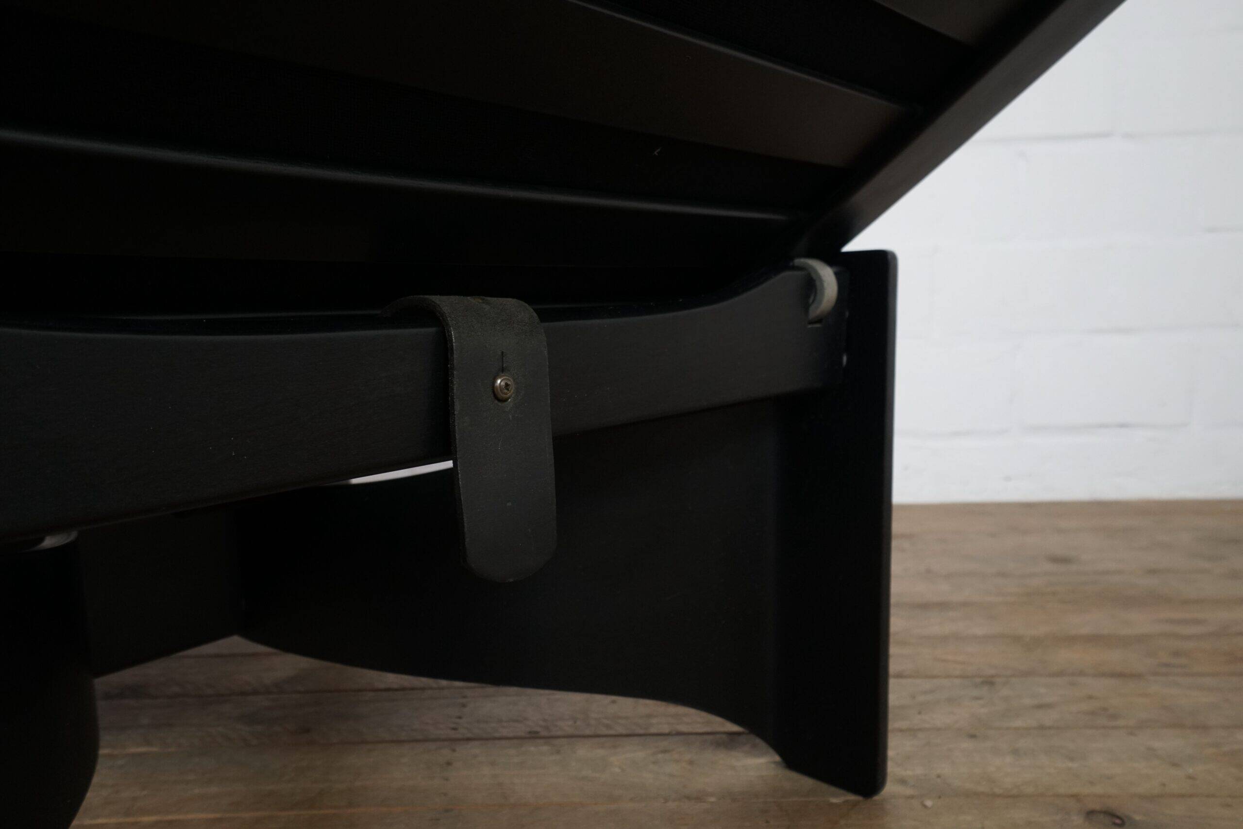 Fauteuil lounge réglable en cuir italien