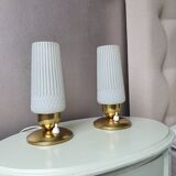 Ensemble de 2 lumières de table en laiton années 60 Allemagne
