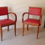 Pair of bridge armchairs
