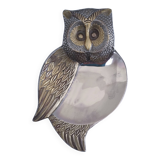 Empty pocket owl in gold and silver metal