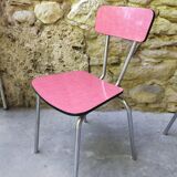 Lot 6 red formica chairs