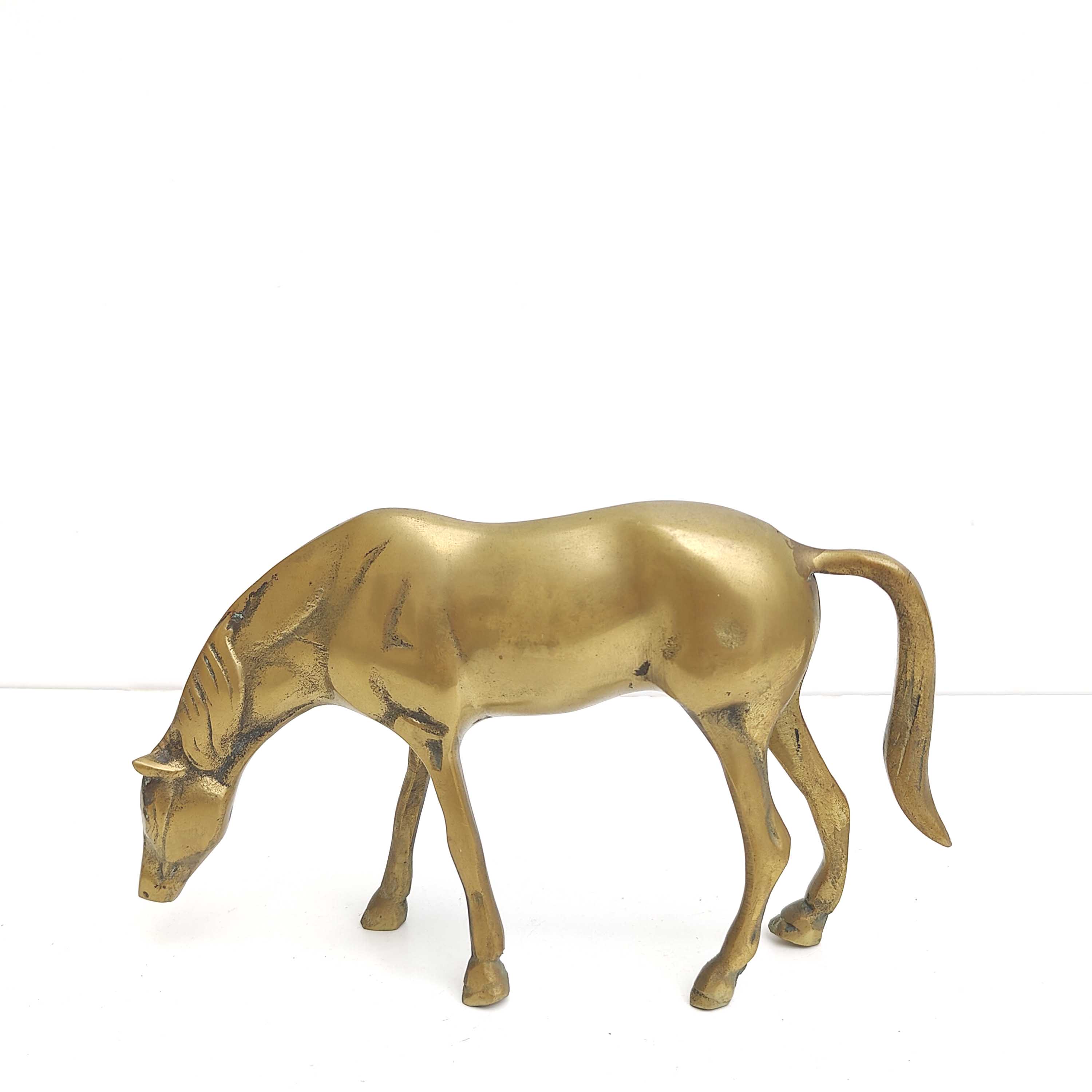 Vintage brass horse 22cm