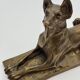 Bronze sculpture "German Shepherd" by Charles Virion (1865-1946)