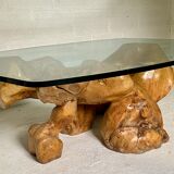 Table basse brutaliste du sculpteur Jean Yves Le Guyader