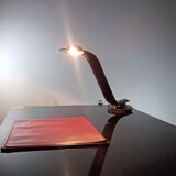 Cobra leather desk lamp by Traso Milano 1988
