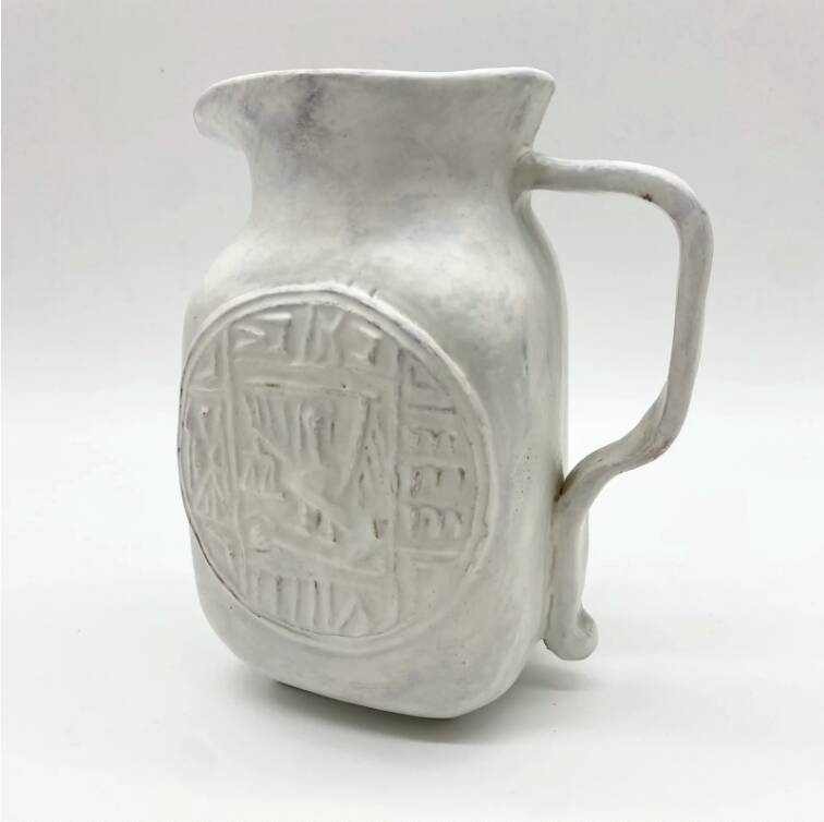 Vallauris glazed ceramic pitcher, 1960s