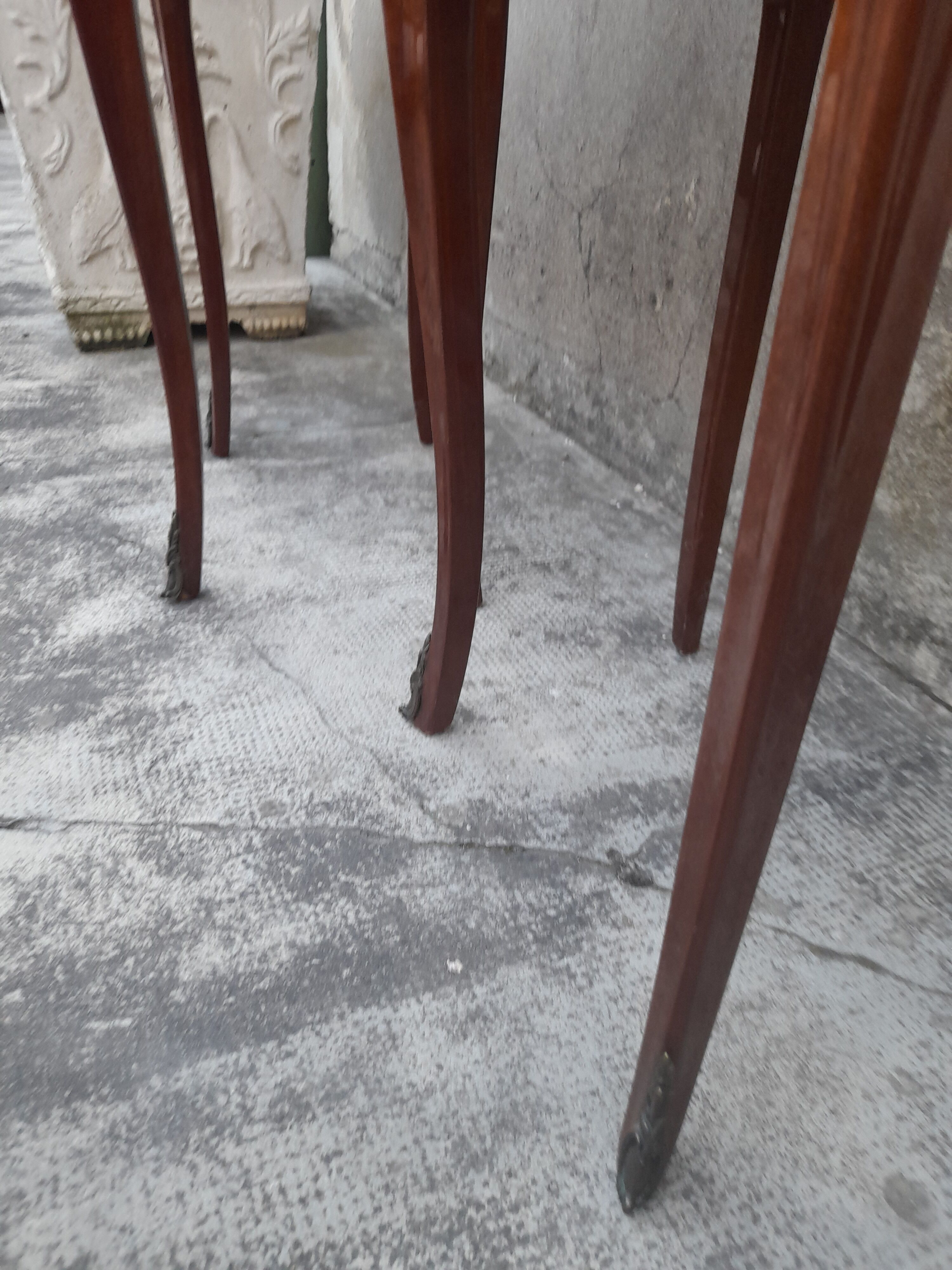 Pair of Louis XV style bedside tables in Marquetry