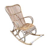 Rocking-chair en rotin