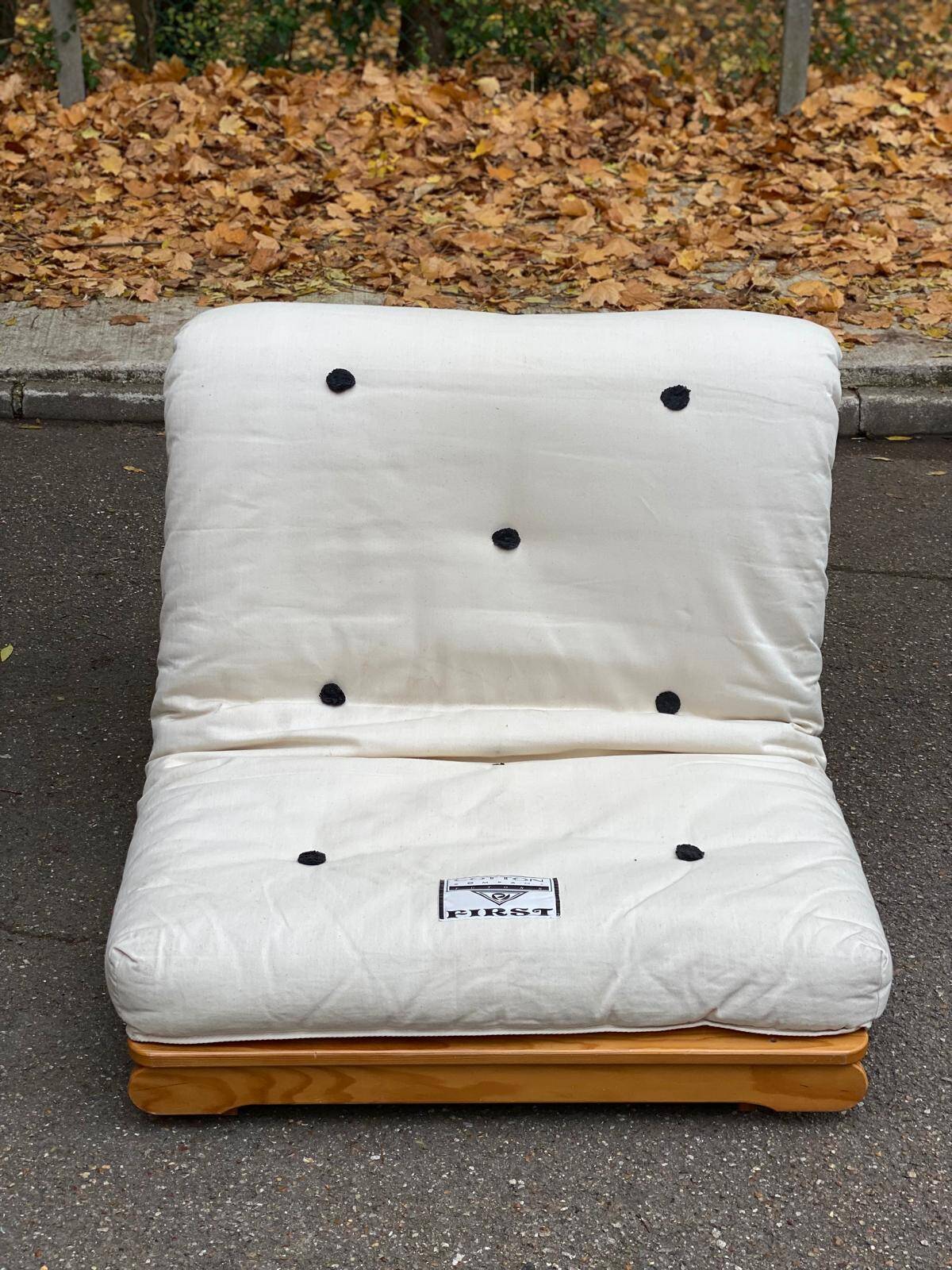 Canapé futon scandinave convertible lit une place 95x180cm