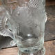 Art Deco crystal vase fish and hypocampes