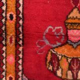 Old turkish oushak rug 118x74 cm vintage