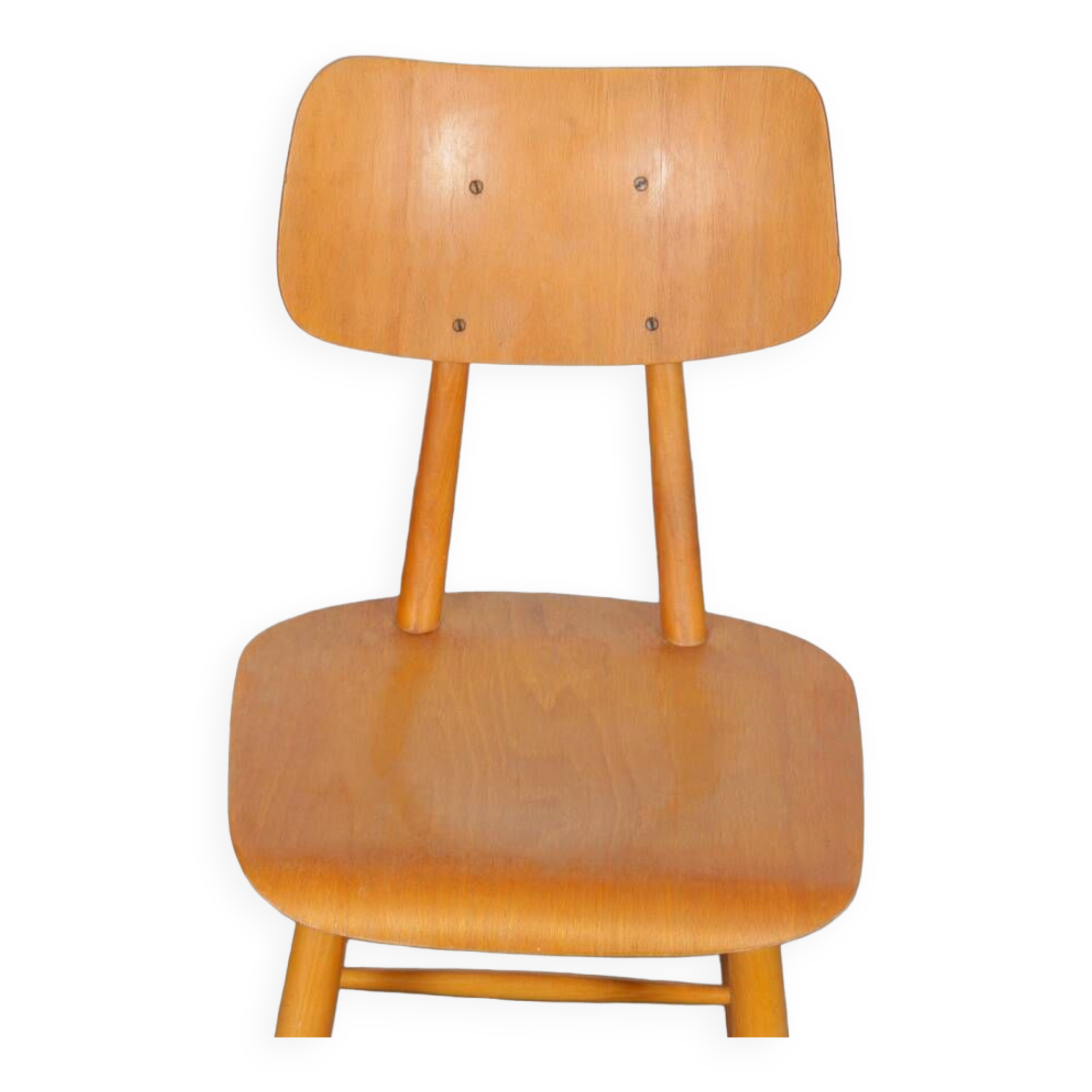 Pair of wooden chairs produced by Ton, 1960