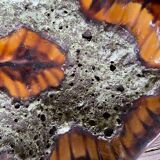 Large orange leaf dish in the vintage 1970s