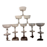 Baccarat and Meisenthal cut glasses 8p.