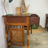 Rattan console/desk