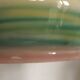 French Art Deco Pink & Cream Pendant Light with House and Tree Design