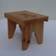 Small wooden footbench