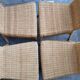 4 dining chairs in natural rattan and woven wicker