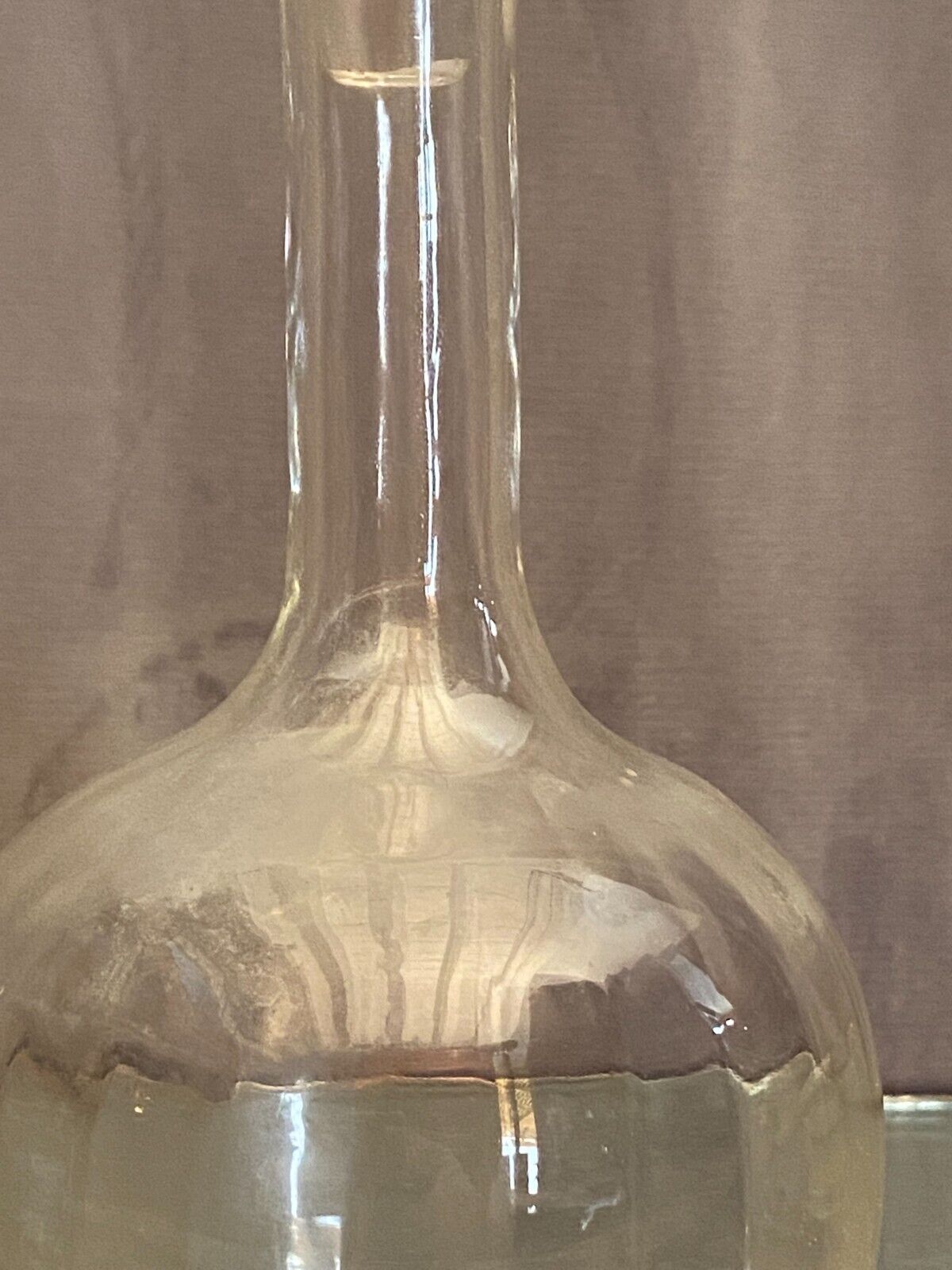 Subtly ribbed crystal carafe 19th century Napoleon III