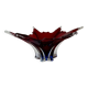 Important Murano blown glass centrepiece – Ruby red and blue