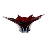 Important Murano blown glass centrepiece – Ruby red and blue