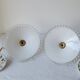 Pair of serrated opaline suspensions