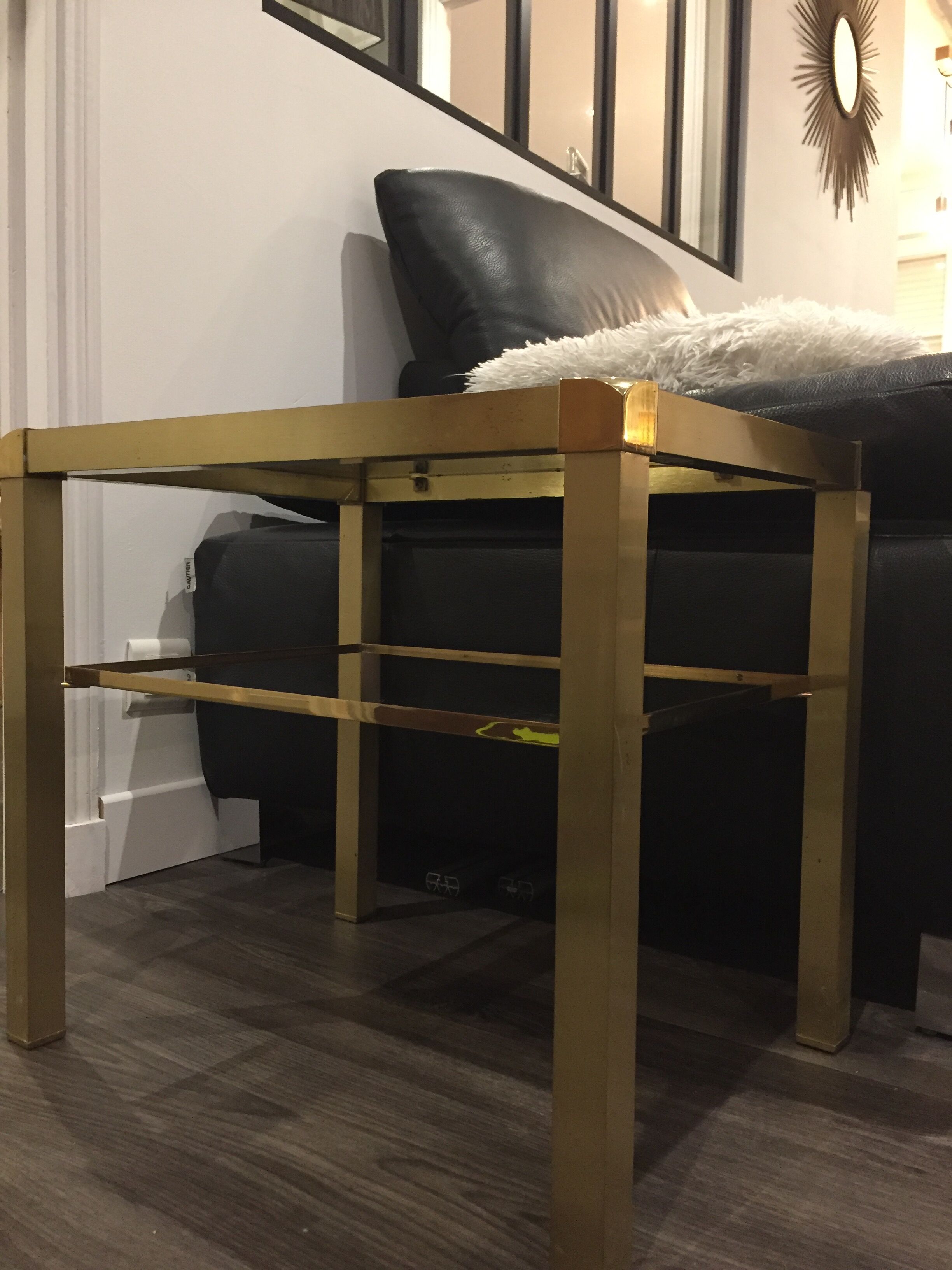 Table brass and glass Mara