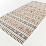 6x12 Pale Orange Green Handmade Vintage Rug, 174x359Cm